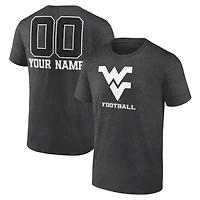 Men's Charcoal West Virginia Mountaineers Personalized Name & Number Monochrome T-Shirt