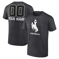 Men's Charcoal Wyoming Cowboys Personalized Name & Number Monochrome T-Shirt