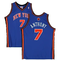 Carmelo Anthony New York Knicks Autographed Blue Mitchell & Ness 2010-11 Authentic Jersey with "HOF 25" Inscription
