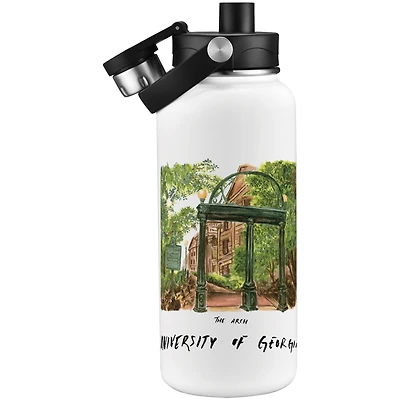 Georgia Bulldogs Laura Wilcox Watercolors 34oz. Water Bottle