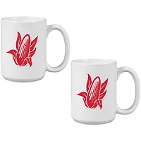 Nebraska Huskers Two Pack 15oz. Vault Sketch Ceramic Mug Set