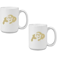 Colorado Buffaloes Vintage Sketch 15oz 2-Pack Mug Set