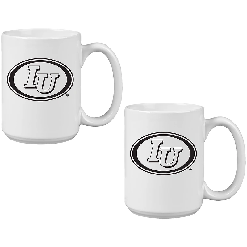 Indiana Hoosiers Vintage Sketch 15oz 2-Pack Mug Set