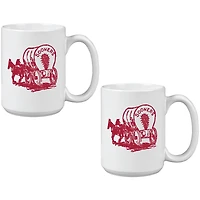Oklahoma Sooners Vintage Sketch 15oz 2-Pack Mug Set