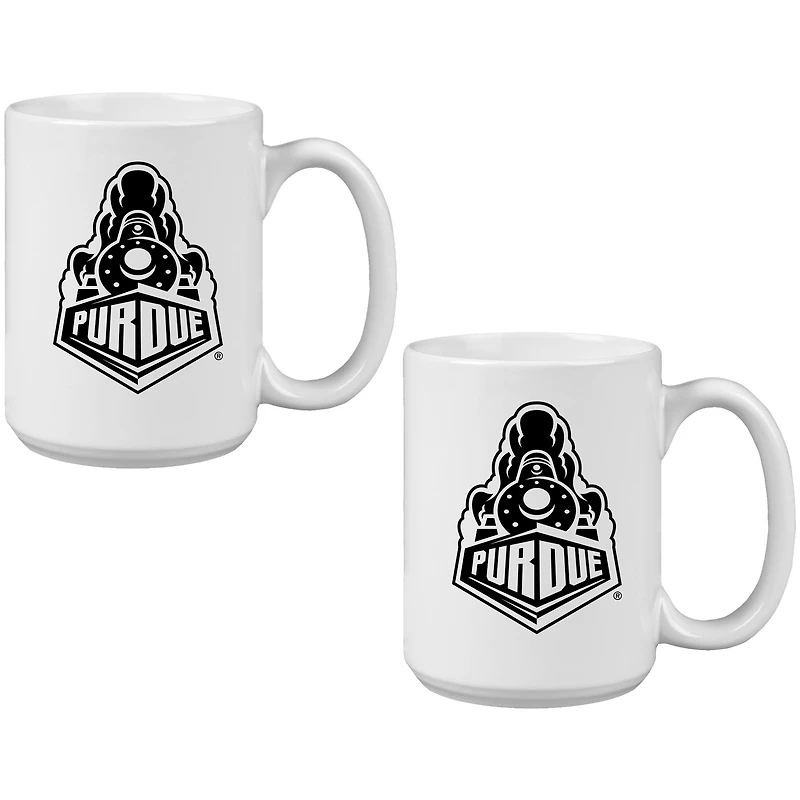 Purdue Boilermakers Vintage Sketch 15oz 2-Pack Mug Set