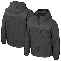Men's Colosseum Charcoal UCLA Bruins Nightman Full-Zip Hoodie Puffer Jacket