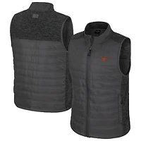 Men's Colosseum Charcoal Texas Longhorns Nightman Full-Zip Puffer Vest