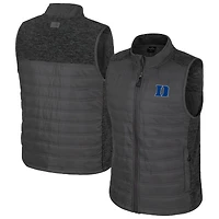 Men's Colosseum Charcoal Duke Blue Devils Nightman Full-Zip Puffer Vest