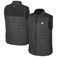 Men's Colosseum Charcoal Army Black Knights Nightman Full-Zip Puffer Vest