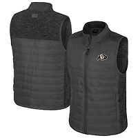 Men's Colosseum Charcoal Colorado Buffaloes Nightman Full-Zip Puffer Vest