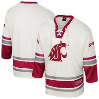 Men's Colosseum Cream Washington State Cougars Puck Proud Fashion Hockey Jersey