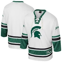 Men's Colosseum Cream Michigan State Spartans Puck Proud Fashion Hockey Jersey
