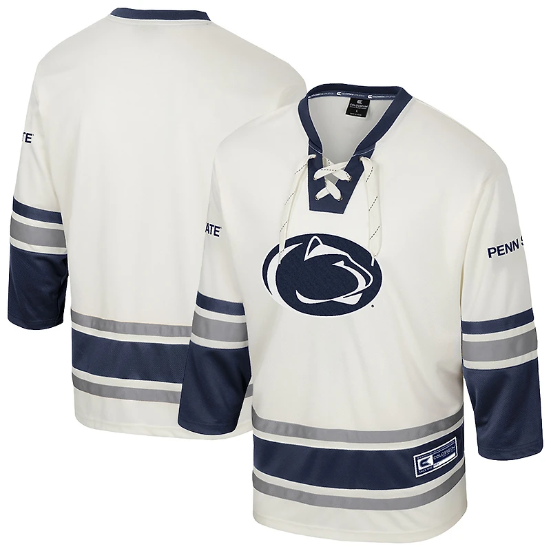 Men's Colosseum Cream Penn State Nittany Lions Puck Proud Fashion Hockey Jersey