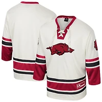Men's Colosseum Cream Arkansas Razorbacks Puck Proud Fashion Hockey Jersey