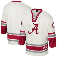 Men's Colosseum Cream Alabama Crimson Tide Puck Proud Fashion Hockey Jersey