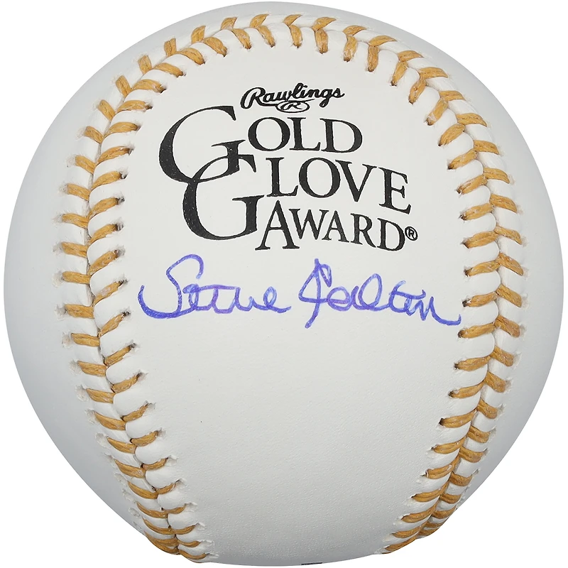 Steve Carlton Philadelphia Phillies Autographed Gold Glove Logo Baseball