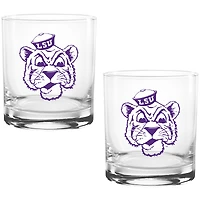 LSU Tigers Two Pack 14oz. Vault Sketch Rocks Glass Set