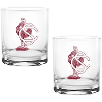 South Carolina Gamecocks Two Pack 14oz. Vault Sketch Rocks Glass Set