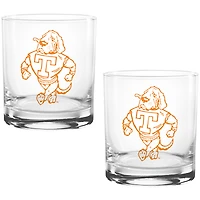 Tennessee Volunteers Two Pack 14oz. Vault Sketch Rocks Glass Set