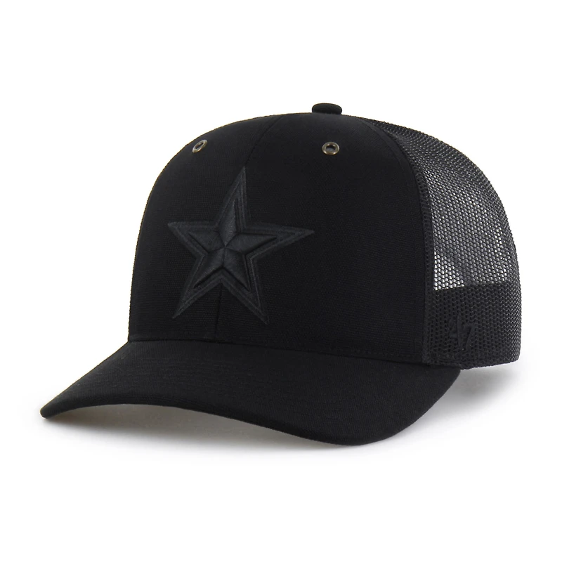 Men's Carhartt x '47 Black Dallas Cowboys Trucker Adjustable Hat