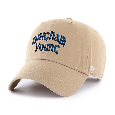 Men's '47 Khaki BYU Cougars Vault Clean Up Adjustable Hat