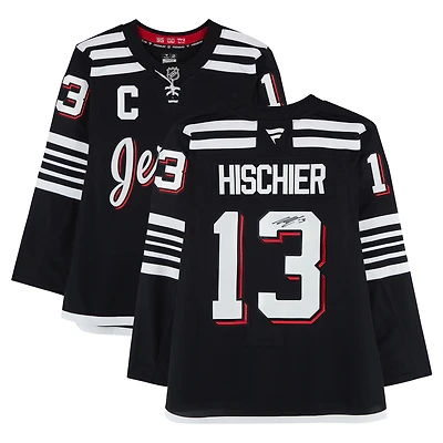 Nico Hischier New Jersey Devils Autographed Black Alternate Fanatics Premium Jersey