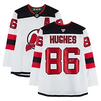 Jack Hughes New Jersey Devils Autographed White Fanatics Premium Jersey