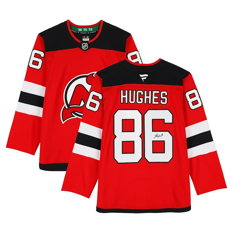 Jack Hughes New Jersey Devils Autographed Fanatics Premium Jersey