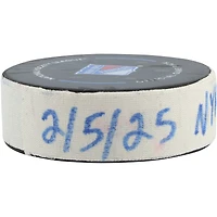 Artemi Panarin New York Rangers Game-Used Goal Puck vs. Boston Bruins on February 5, 2025