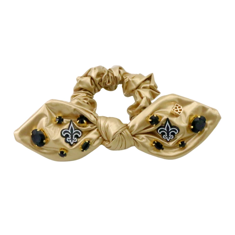 Brianna Cannon New Orleans Saints Logo Bow Scrunchie