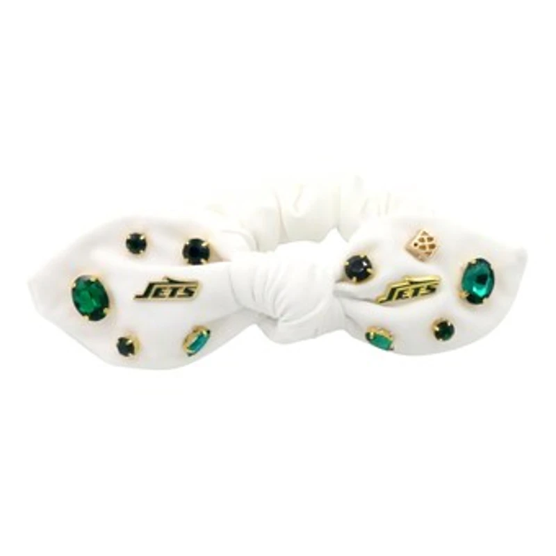 Brianna Cannon  New York Jets Logo Bow Scrunchie