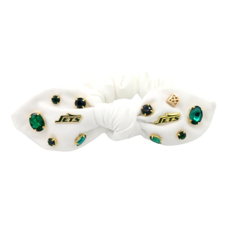 Brianna Cannon  New York Jets Logo Bow Scrunchie