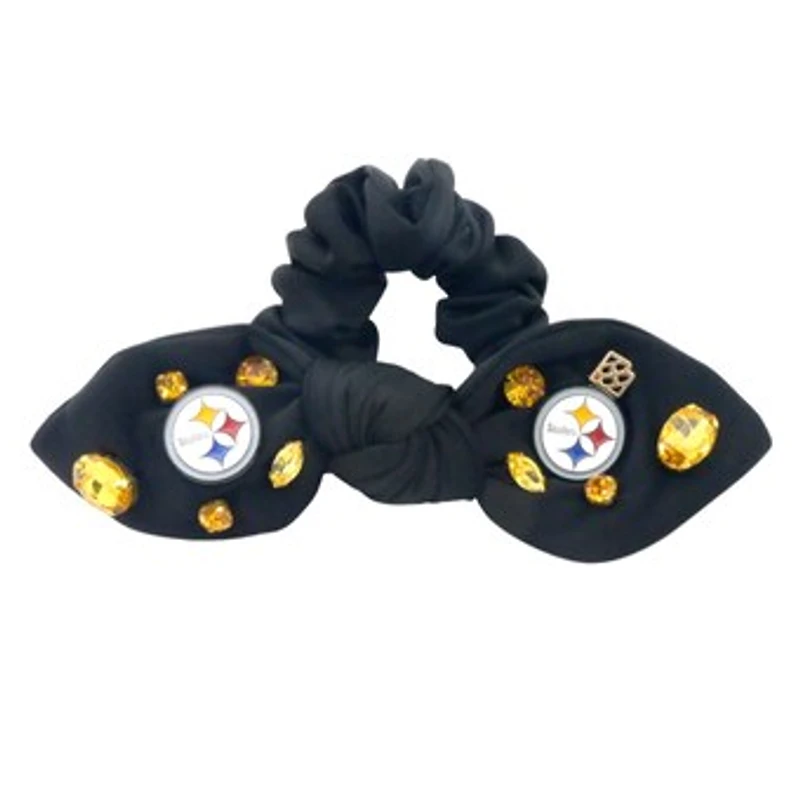 Brianna Cannon Pittsburgh Steelers Logo Bow Scrunchie