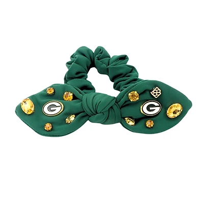 Brianna Cannon Green Bay Packers Logo Bow Scrunchie
