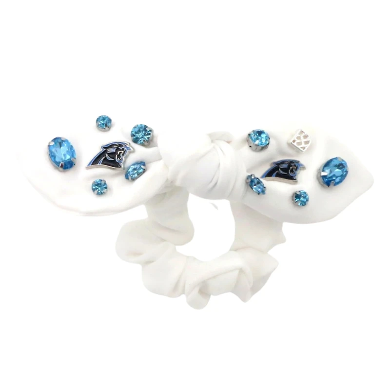 Brianna Cannon Carolina Panthers Logo Bow Scrunchie