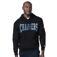 Men's Starter Black Los Angeles Chargers Thursday Night Gridiron Hoodie