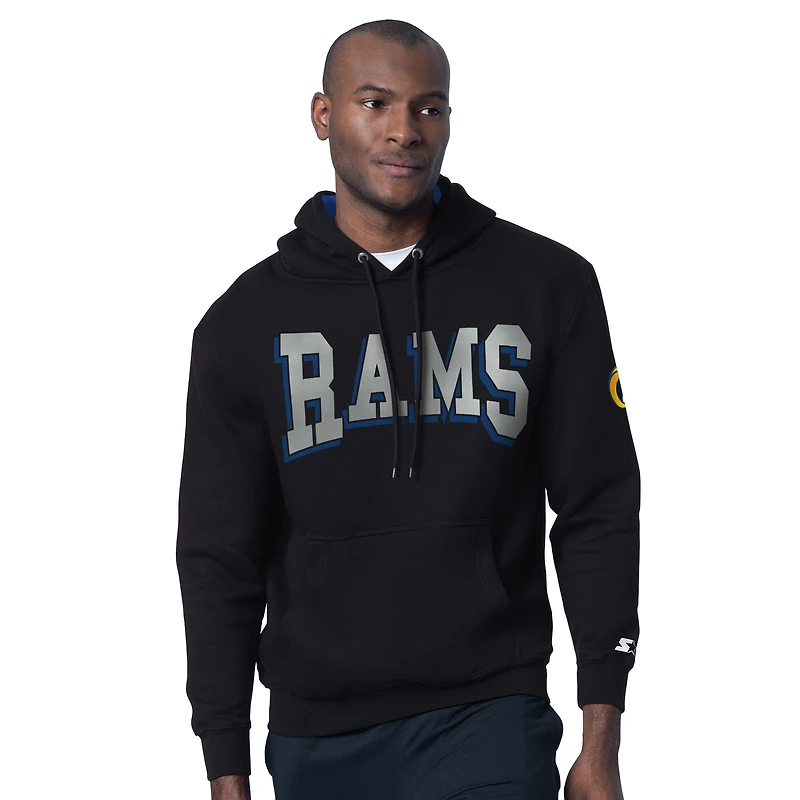 Men's Starter Black Los Angeles Rams Thursday Night Gridiron Hoodie