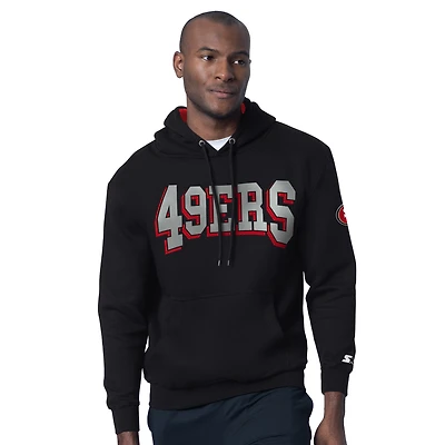 Men's Starter Black San Francisco 49ers Thursday Night Gridiron Hoodie