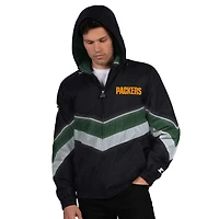 Men's Starter Black/Green Green Bay Packers Thursday Night Gridiron Full-Zip Jacket