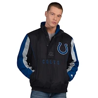 Men's Starter  Black Indianapolis Colts Thursday Night Gridiron Half-Zip Jacket