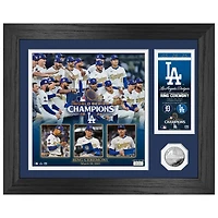Highland Mint Shohei Ohtani, Freddie Freeman, & Mookie Betts Los Angeles Dodgers 2024 World Series Champions Ring Ceremony 13" x 16" Silver Coin Photo Mint