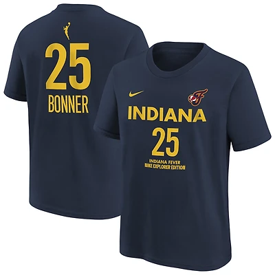 Youth Nike DeWanna Bonner Navy Indiana Fever Explorer Edition Name & Number T-Shirt
