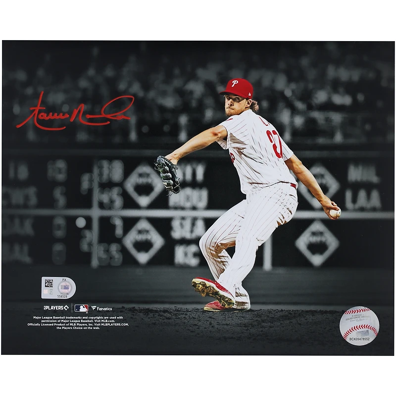 Aaron Nola Philadelphia Phillies Autographed 8" x 10" Pitching Spotlight Photograph
