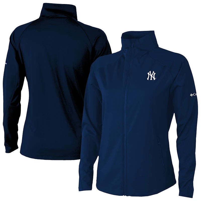 Women's Columbia Navy New York Yankees Fairway Friends Full-Zip Jacket