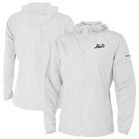 Women's Columbia White New York Mets The Prodigy Full-Zip Windbreaker