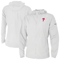 Women's Columbia White Philadelphia Phillies The Prodigy Full-Zip Windbreaker