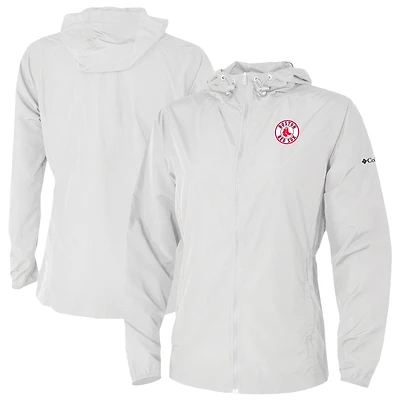 Women's Columbia White Boston Red Sox The Prodigy Full-Zip Windbreaker