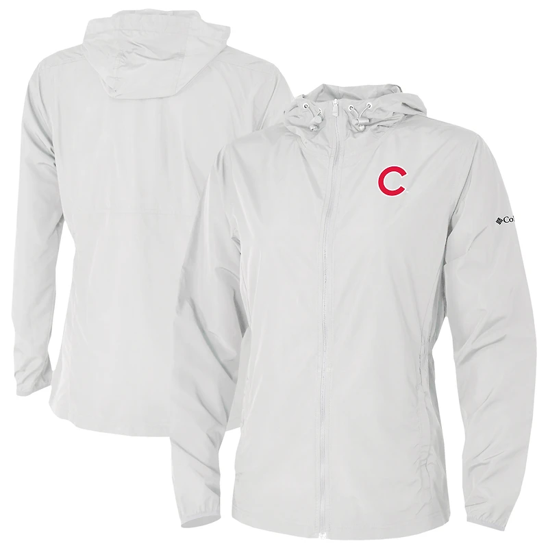 Women's Columbia White Chicago Cubs The Prodigy Full-Zip Windbreaker