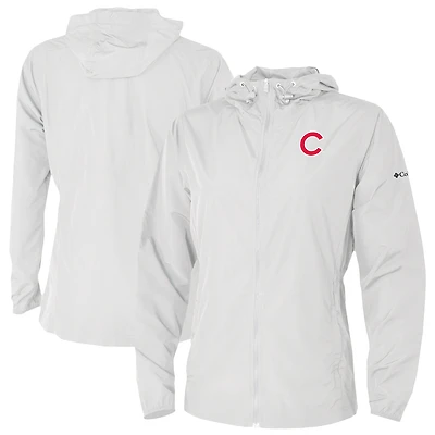 Women's Columbia White Chicago Cubs The Prodigy Full-Zip Windbreaker