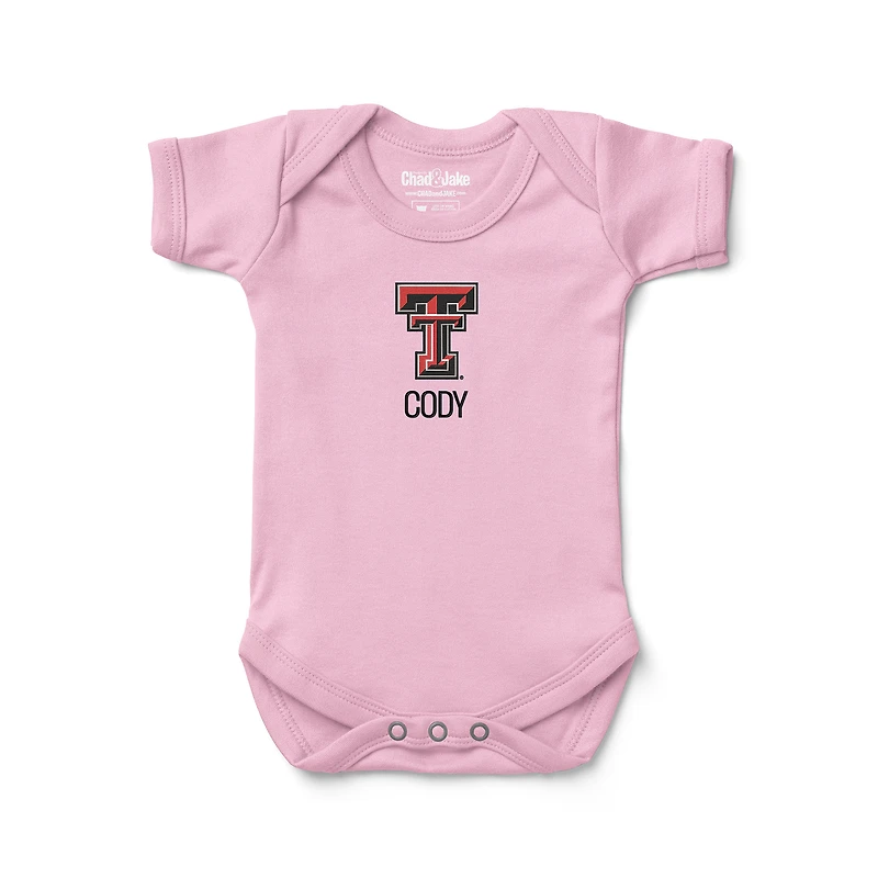 Infant Chad & Jake Texas Tech Red Raiders Logo Personalized Bodysuit